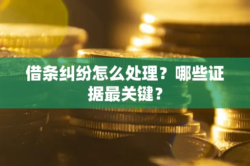 武汉借条纠纷怎么处理？哪些证据最关键？
