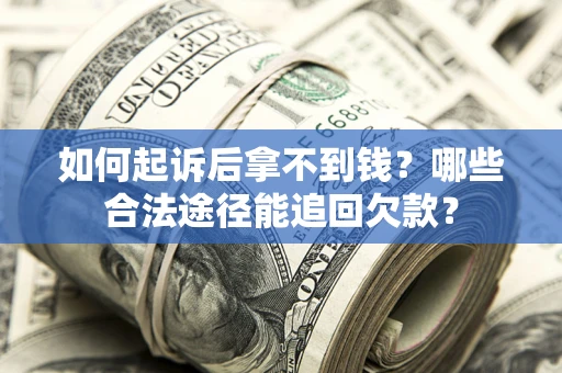 武汉如何起诉后拿不到钱？哪些合法途径能追回欠款？
