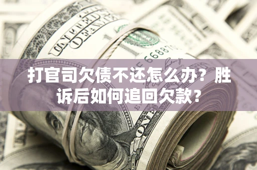 武汉打官司欠债不还怎么办？胜诉后如何追回欠款？