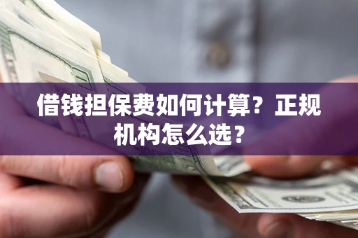 武汉借钱担保费如何计算？正规机构怎么选？