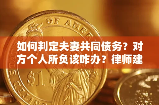 武汉如何判定夫妻共同债务？对方个人所负该咋办？律师建议
