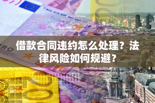 武汉借款合同违约怎么处理？法律风险如何规避？