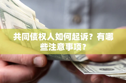 武汉共同债权人如何起诉？有哪些注意事项？